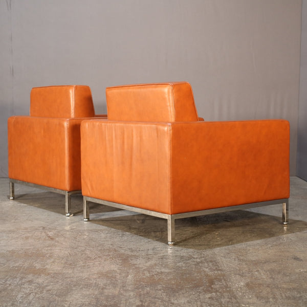 Tawny Brown Leather Armchair @ REHAUS