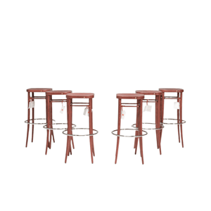 Thonet Vienna Walnut 144 Barhocker Stool, Set of Six @ REHAUS
