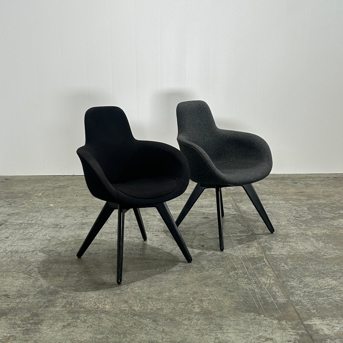 Tom Dixon Grey Scoop High Back Chair @ REHAUS