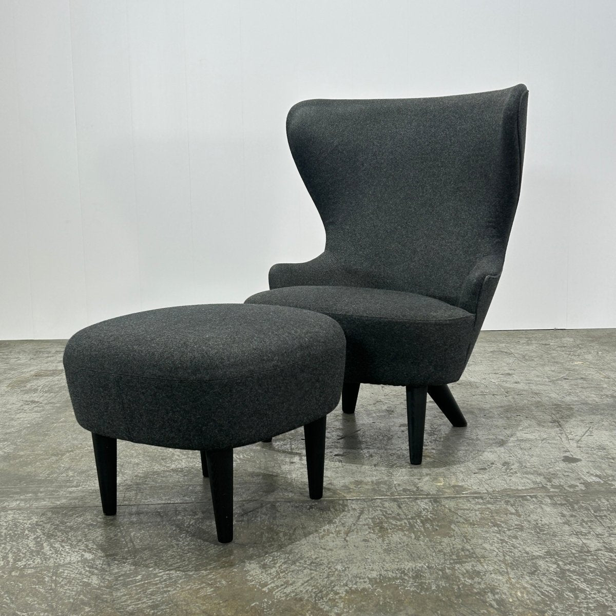 Tom Dixon Micro Wing Back Chair & Ottoman @ REHAUS