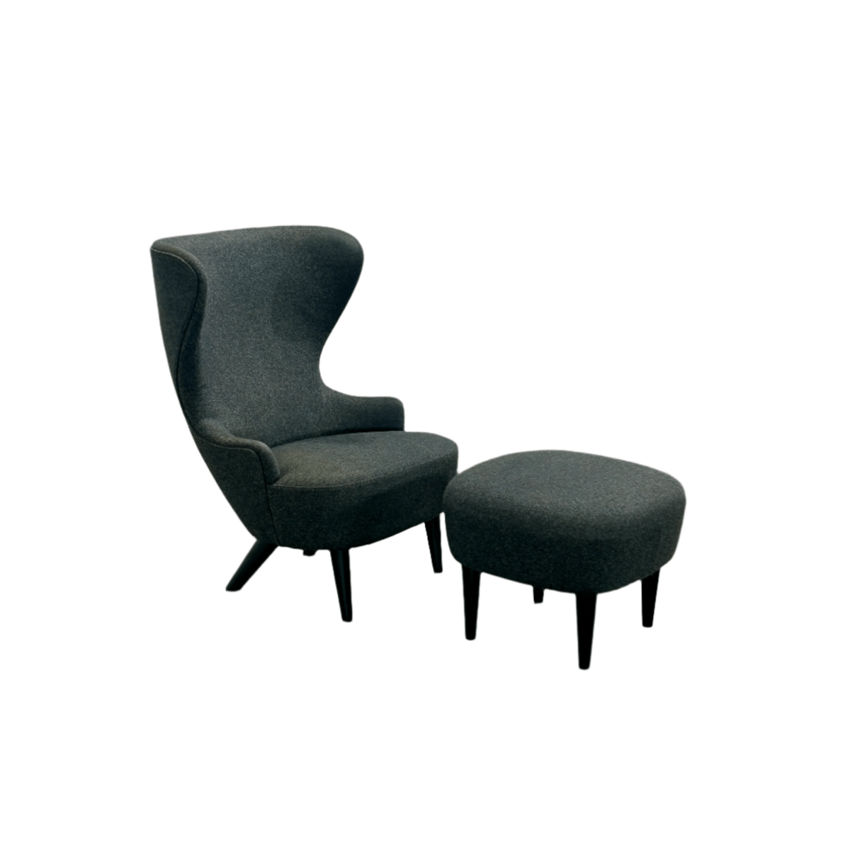 Tom Dixon Micro Wing Back Chair & Ottoman @ REHAUS