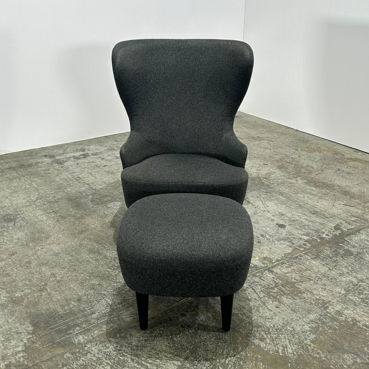 Tom Dixon Micro Wing Back Chair & Ottoman @ REHAUS