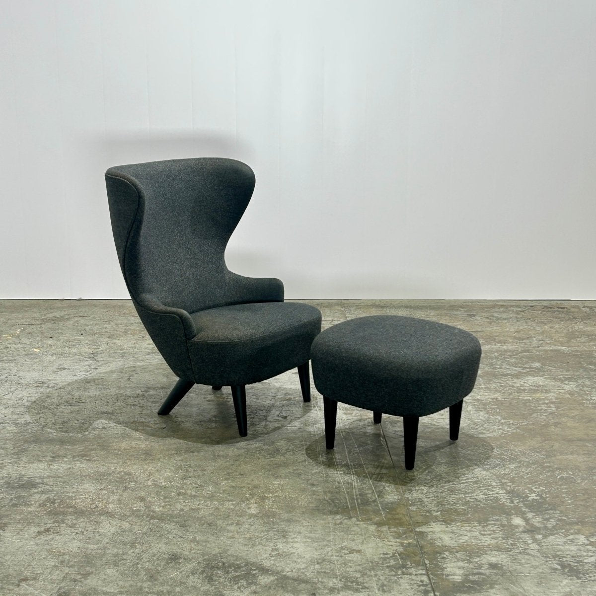 Tom Dixon Micro Wing Back Chair & Ottoman @ REHAUS