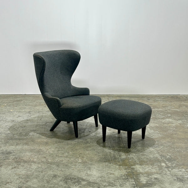Tom Dixon Micro Wing Back Chair & Ottoman @ REHAUS