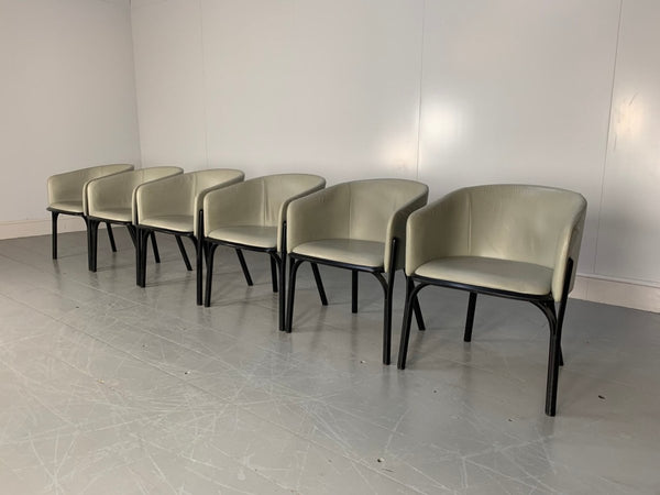 Ton Split Armchairs in Leather & Dark Wenge, Set of 4 @ REHAUS