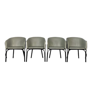 Ton Split Armchairs in Leather & Dark Wenge, Set of 4 @ REHAUS