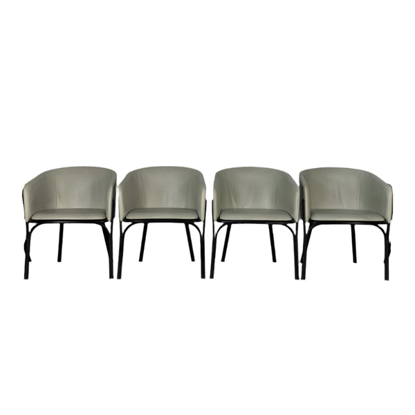 Ton Split Armchairs in Leather & Dark Wenge, Set of 4 @ REHAUS