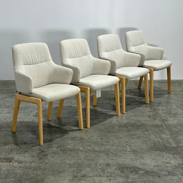 Vanilla Low Back Armchairs by Stressless, Set of Four @ REHAUS