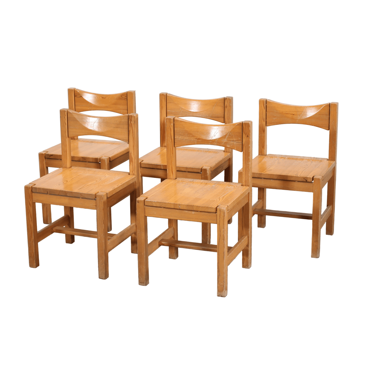 Vintage Hongisto Chairs by Ilmari Tapiovaara for Laukaan Puu, Set of Five @ REHAUS