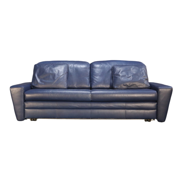 Vintage Three Seater Leather Sofa Bed by Rolf Benz @ REHAUS