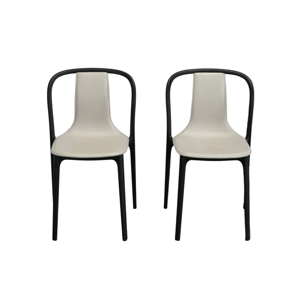 Vitra Belleville Leather Chairs by Ronan & Erwan Bouroullec, Set of Two