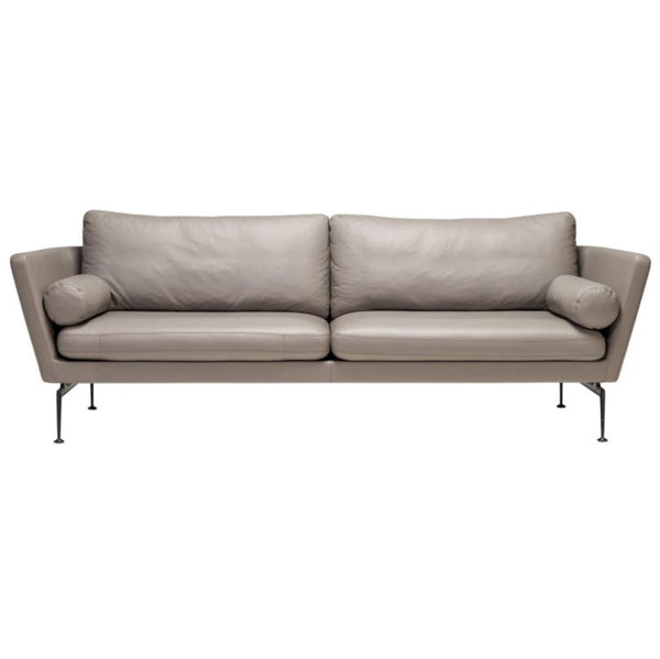 Vitra by Antonio Citterio Grey Leather Suita Three-Seat Sofa, 2021