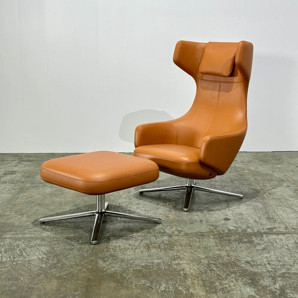 Vitra Grand Repos Armchair and Ottoman by Antonio Citterio @ REHAUS