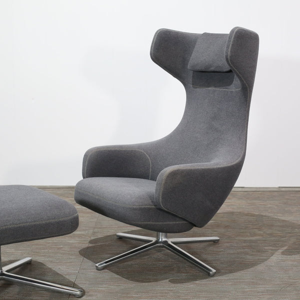 Vitra Grand Repos Lounge Chair & Footstool by Antonio Citterio @ REHAUS