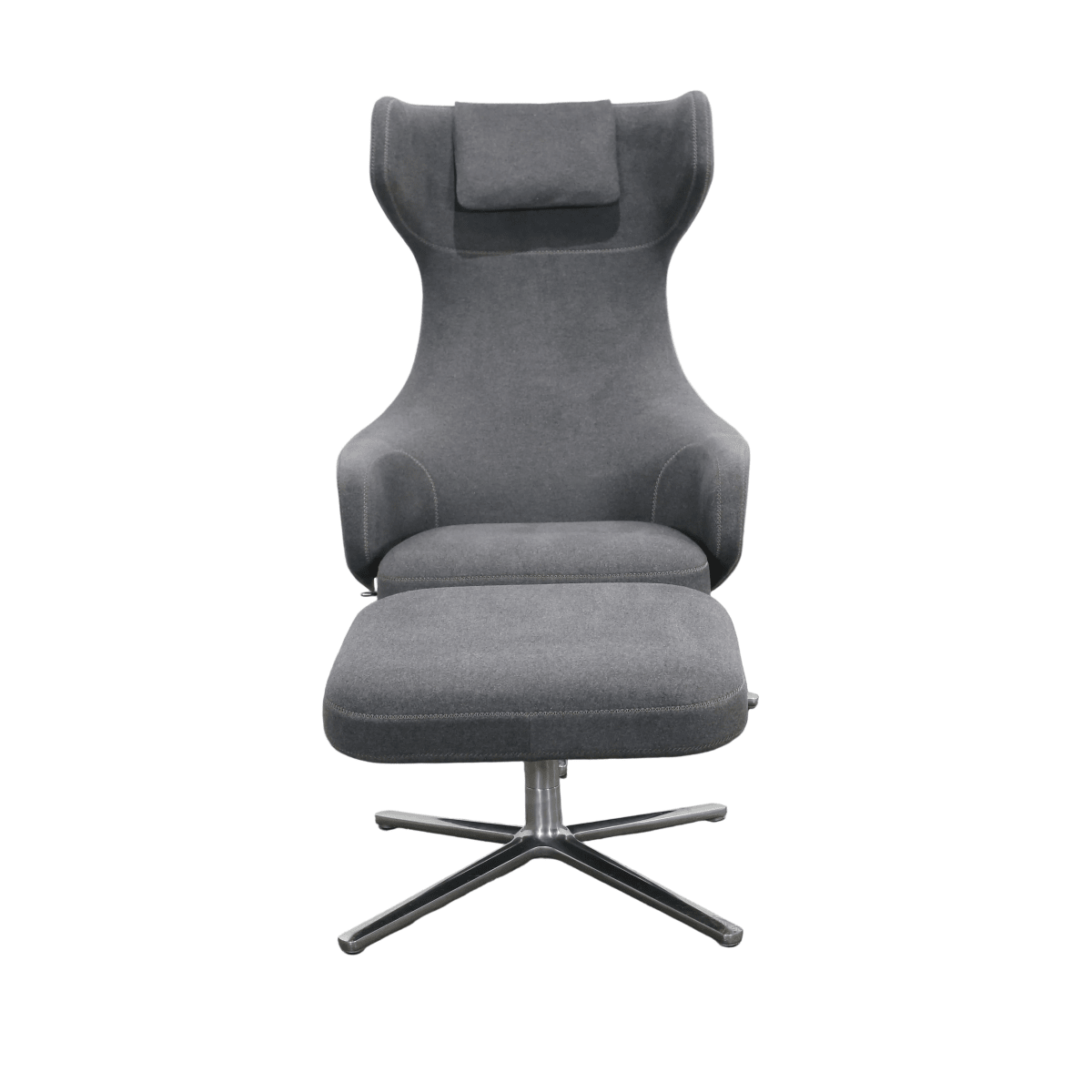 Vitra Grand Repos Lounge Chair & Footstool by Antonio Citterio @ REHAUS