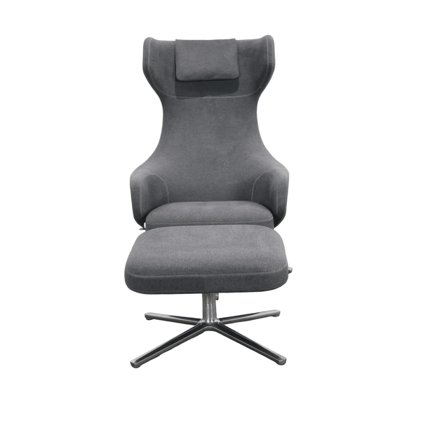 Vitra Grand Repos Lounge Chair & Footstool by Antonio Citterio @ REHAUS