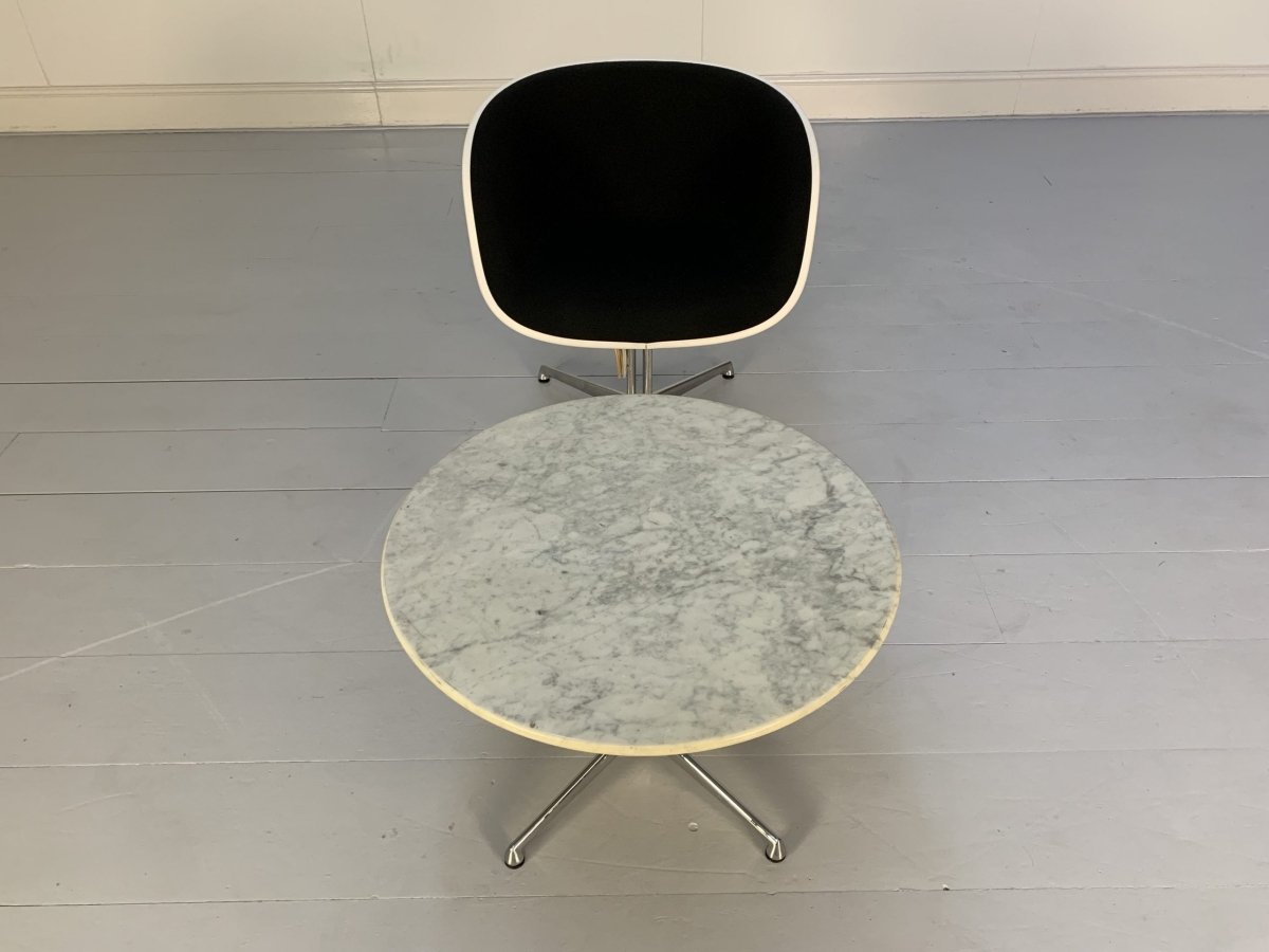 Vitra La Fonda Eames Chair & Marble Table - In Black Hopsack @ REHAUS