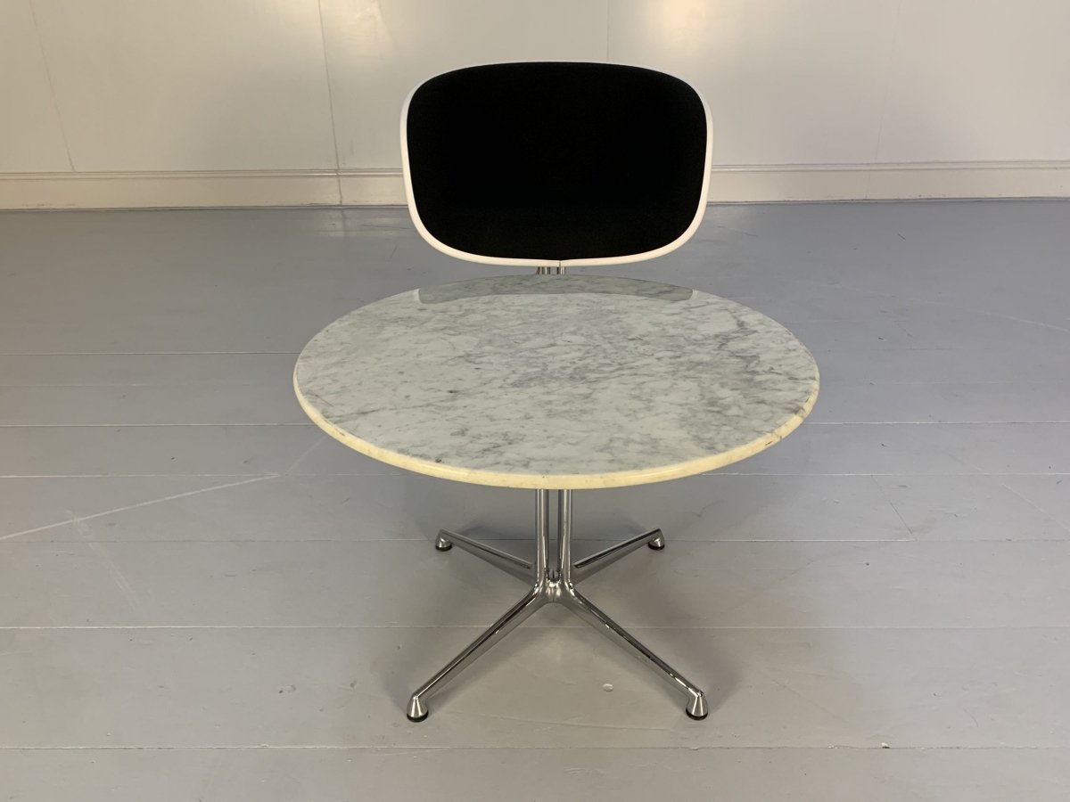 Vitra La Fonda Eames Chair & Marble Table - In Black Hopsack @ REHAUS
