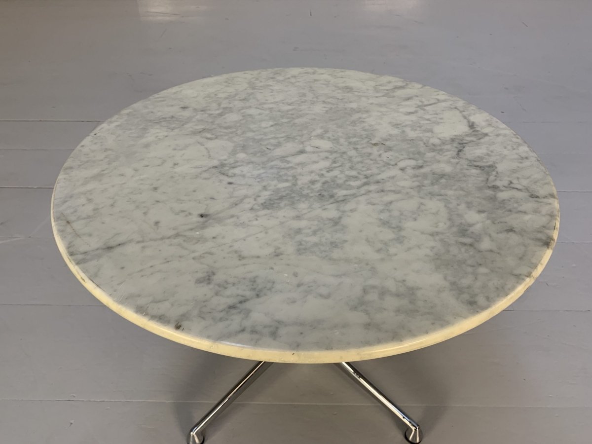 Vitra La Fonda Eames Chair & Marble Table - In Black Hopsack @ REHAUS