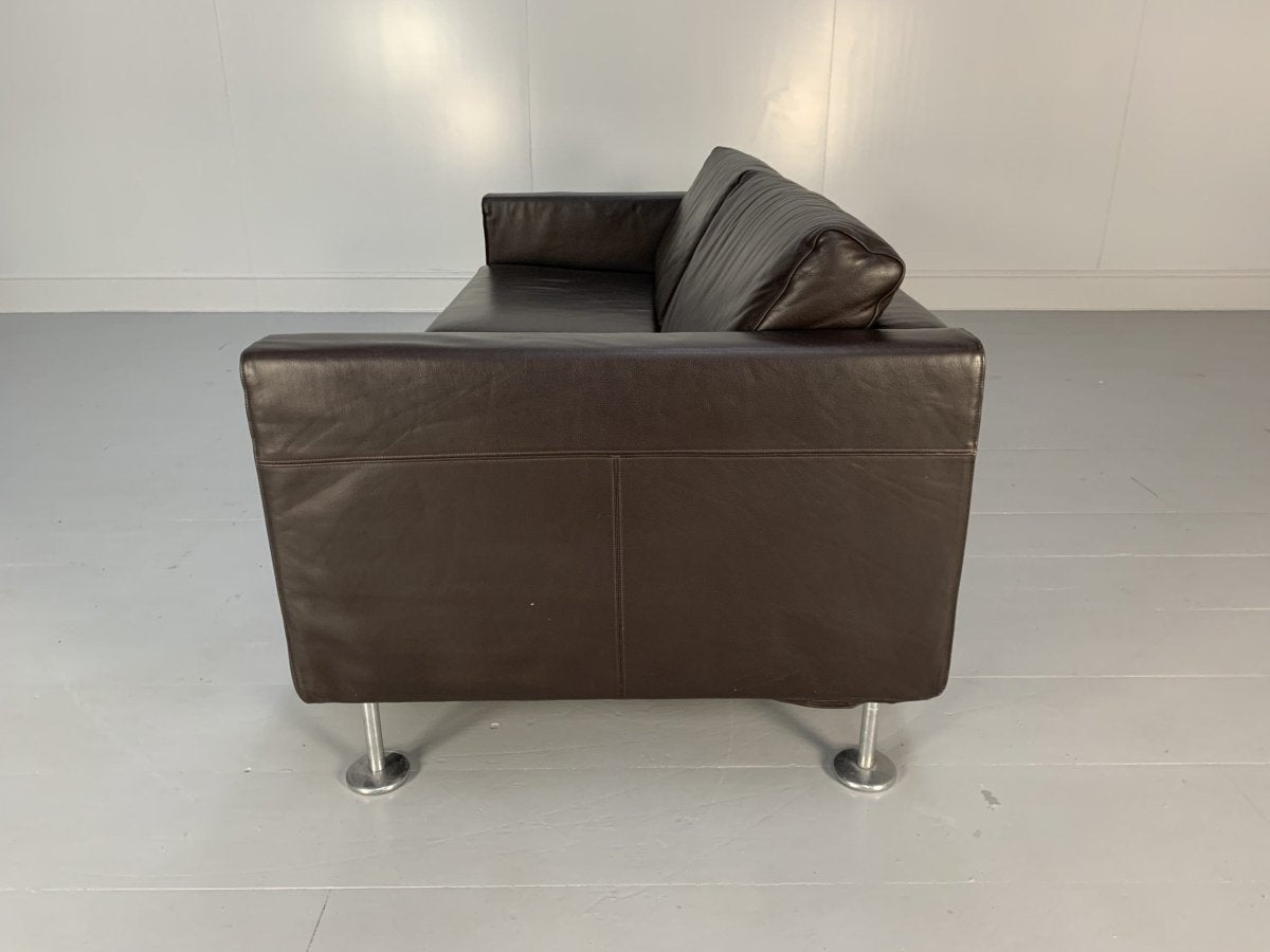 Vitra Park 2 - Seat Sofa - In Dark Brown Leather @ REHAUS