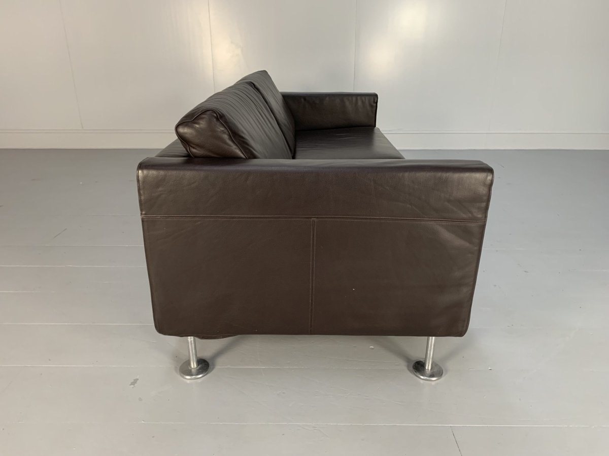 Vitra Park 2 - Seat Sofa - In Dark Brown Leather @ REHAUS