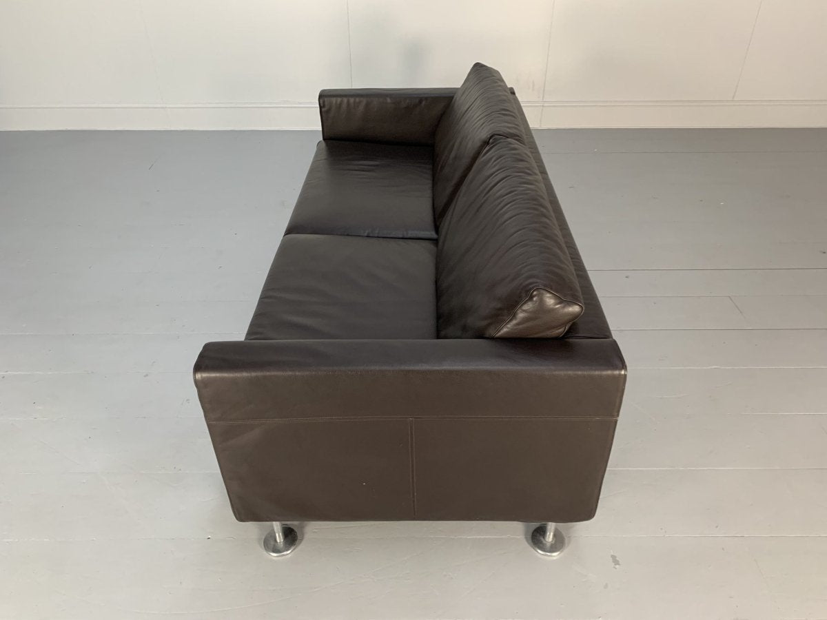Vitra Park 2 - Seat Sofa - In Dark Brown Leather @ REHAUS