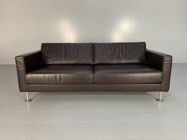 Vitra Park 2 - Seat Sofa - In Dark Brown Leather @ REHAUS