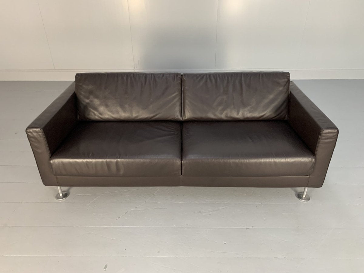 Vitra Park 2 - Seat Sofa - In Dark Brown Leather @ REHAUS