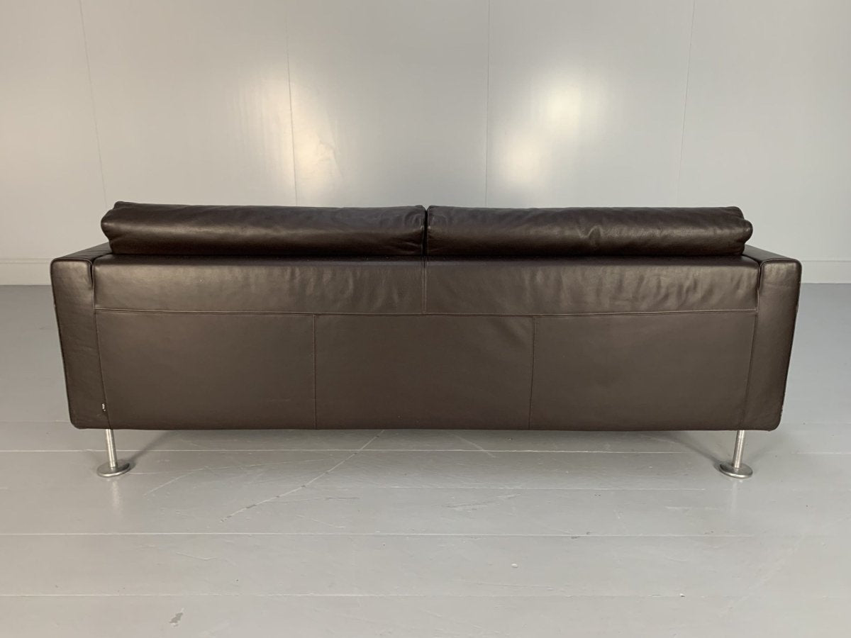 Vitra Park 2 - Seat Sofa - In Dark Brown Leather @ REHAUS