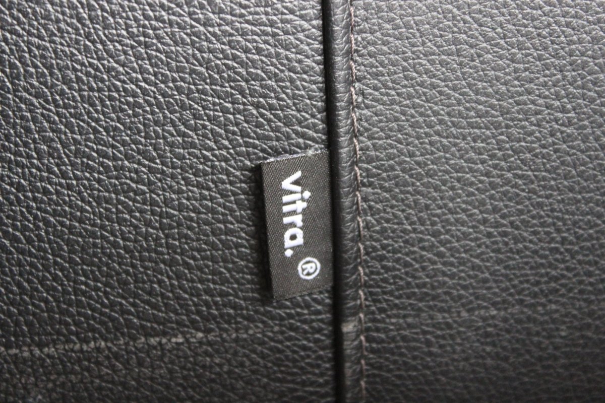 Vitra Park Armchair - In Jet Black Leather @ REHAUS