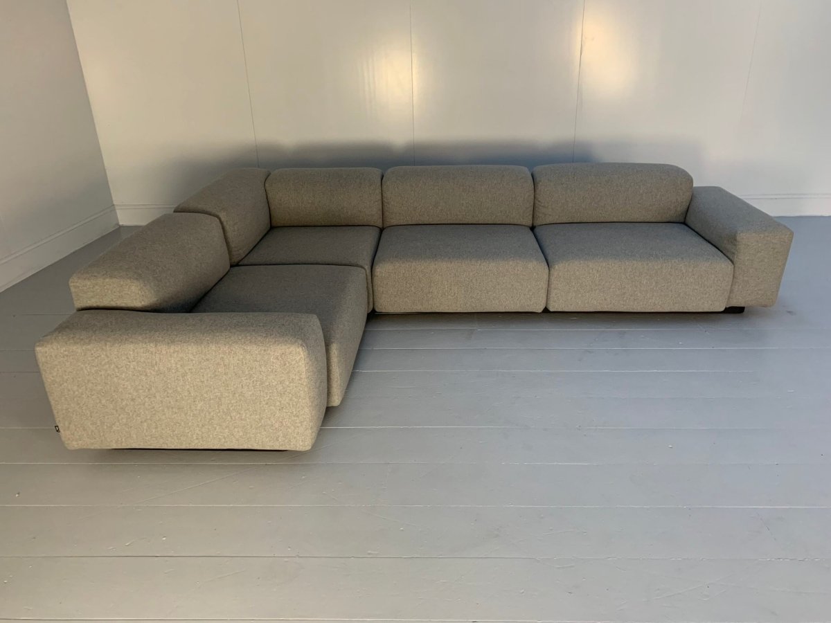 Vitra Place L - Shape Sofa - In Cosy Grey Wool @ REHAUS