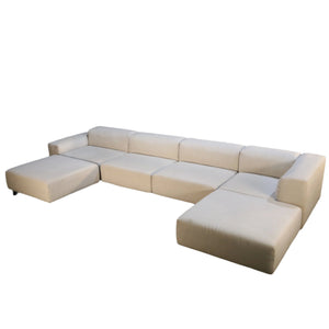 Vitra Soft Modular Four Seater Sofa and Ottoman by Jasper Morrison @ REHAUS