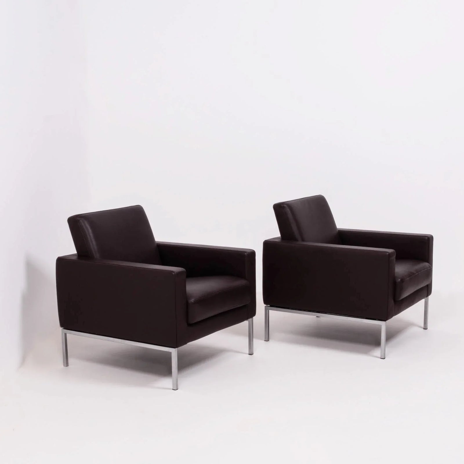 Walter Knoll Brown Leather Armchairs, Set of 2 - REHAUS - Walter Knoll