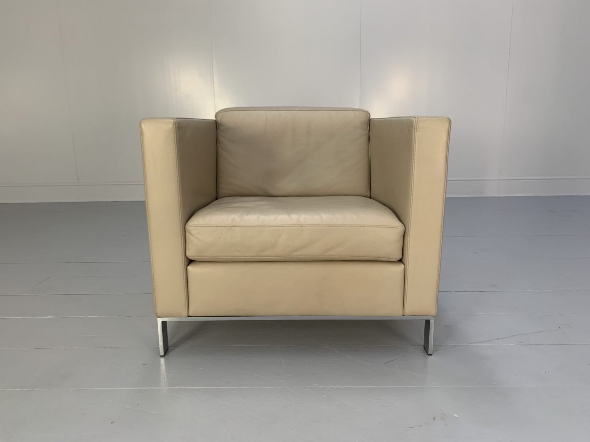 Walter Knoll Foster 500.10 Armchair - In Ivory Leather @ REHAUS