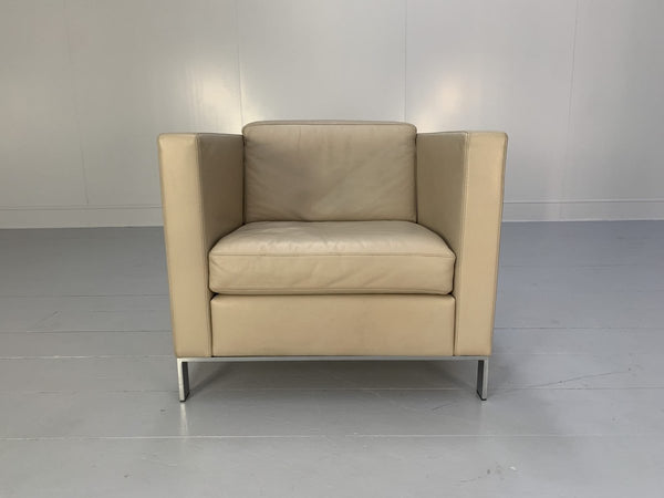 Walter Knoll Foster 500.10 Armchair - In Ivory Leather @ REHAUS
