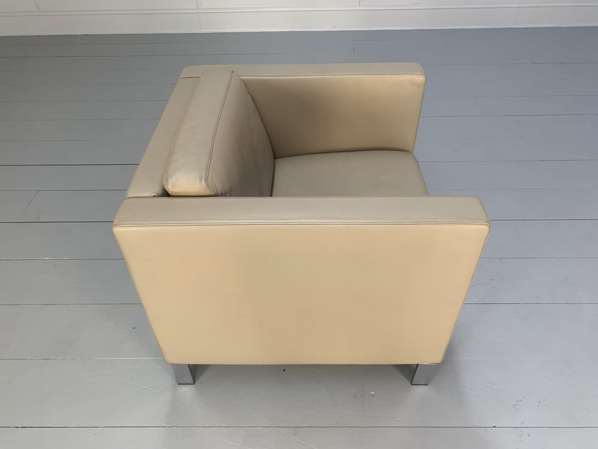 Walter Knoll Foster 500.10 Armchair - In Ivory Leather @ REHAUS