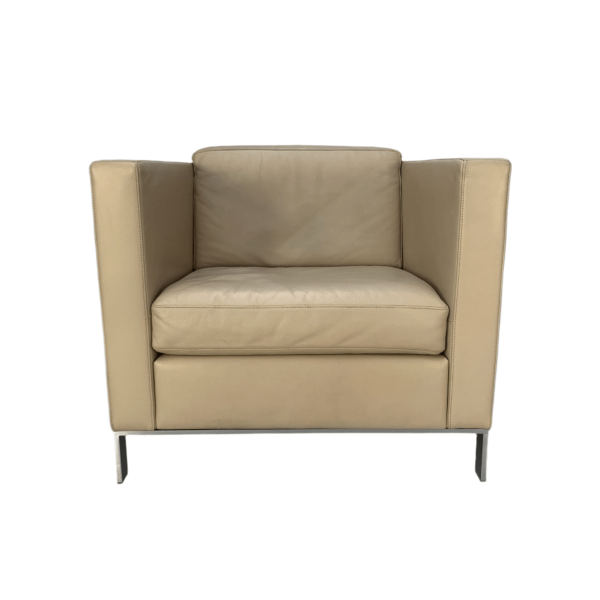 Walter Knoll Foster 500.10 Armchair - In Ivory Leather @ REHAUS