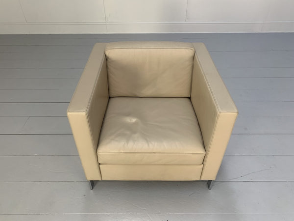 Walter Knoll Foster 500.10 Armchair - In Ivory Leather @ REHAUS