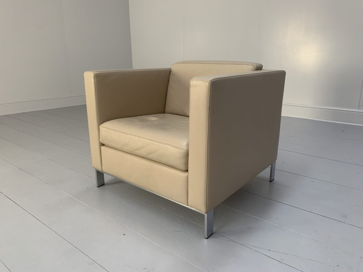 Walter Knoll Foster 500.10 Armchair - In Ivory Leather @ REHAUS
