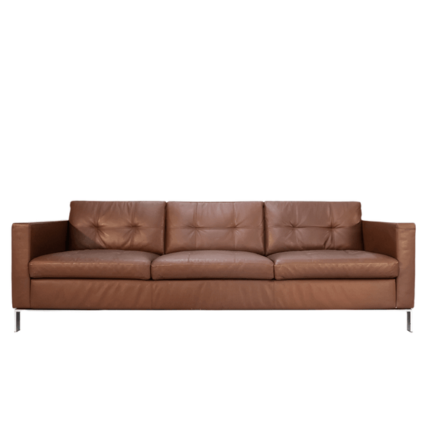 Walter Knoll Foster 502.30 3-Seat Sofa - In Dark Brown Leather