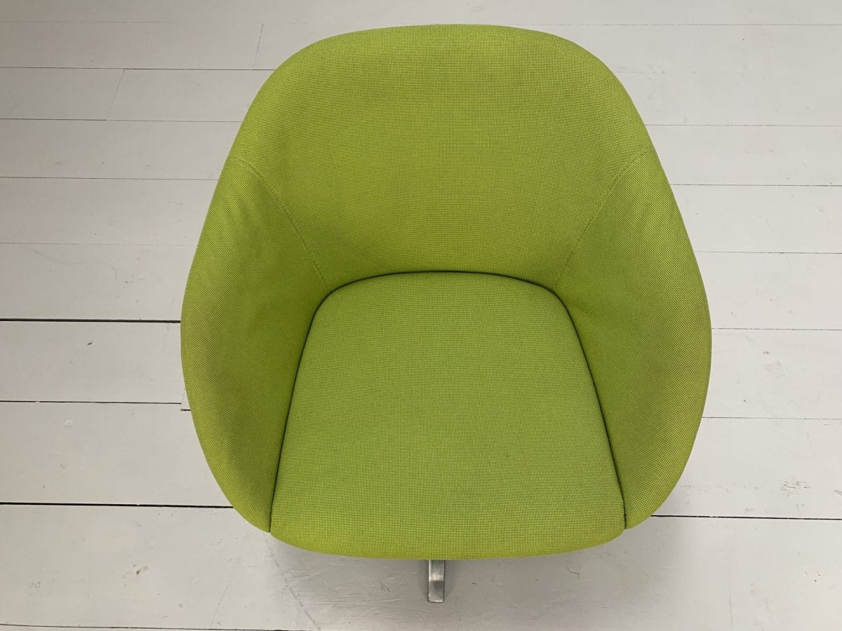 Walter Knoll Turtle Armchair - In Lime Green Fabric @ REHAUS