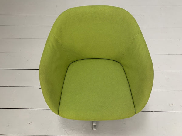 Walter Knoll Turtle Armchair - In Lime Green Fabric @ REHAUS