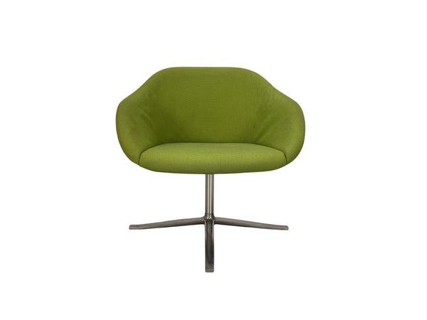 Walter Knoll Turtle Armchair - In Lime Green Fabric @ REHAUS