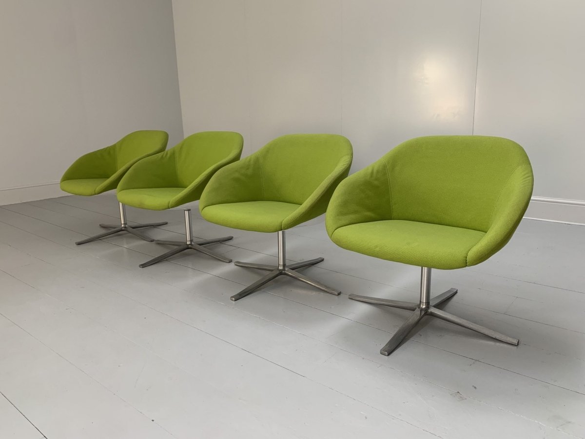 Walter Knoll Turtle Armchair - In Lime Green Fabric @ REHAUS