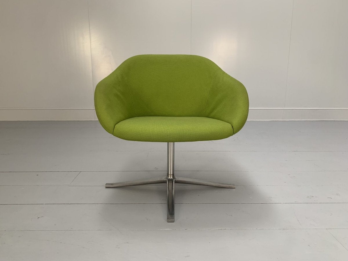 Walter Knoll Turtle Armchairs - In Lime Green Fabric, Set of Four @ REHAUS