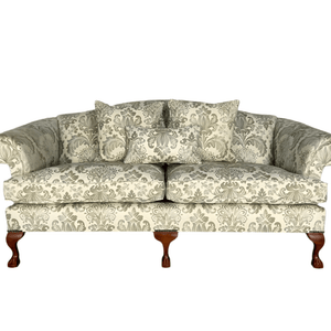 Wesley Barrell Marlborough 2.5 - Seat Sofa - In Blue Grey Damask Fabric - RRP Â£5000 @ REHAUS