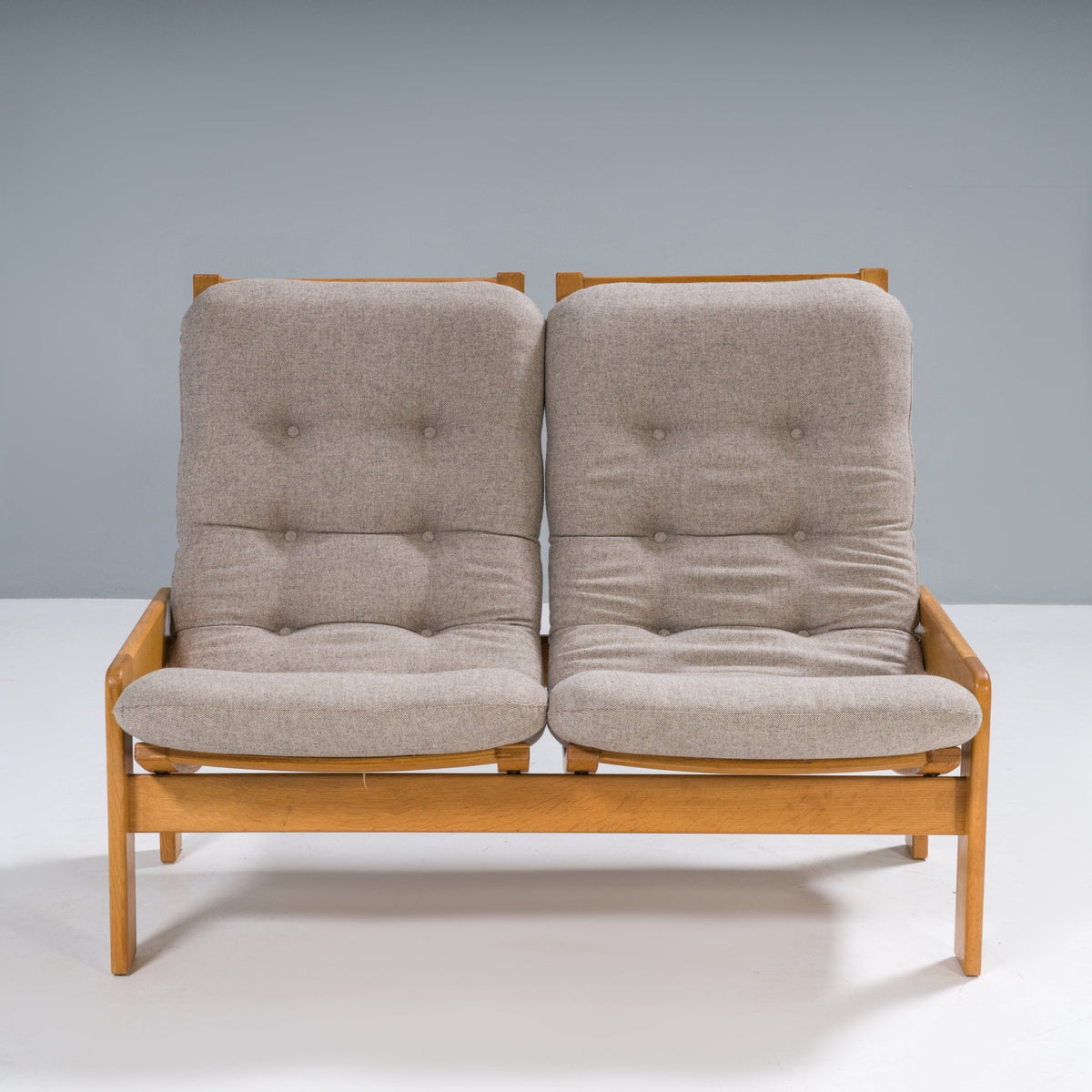 Yngve Ekström for Swedese Grey Fabric 2 - Seat Sofa and Footstool, 1960s - REHAUS - Yngve Ekström