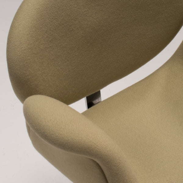 Artifort by Pierre Paulin Green Fabric Little Tulip Swivel Chair, Set of Three @ REHAUS