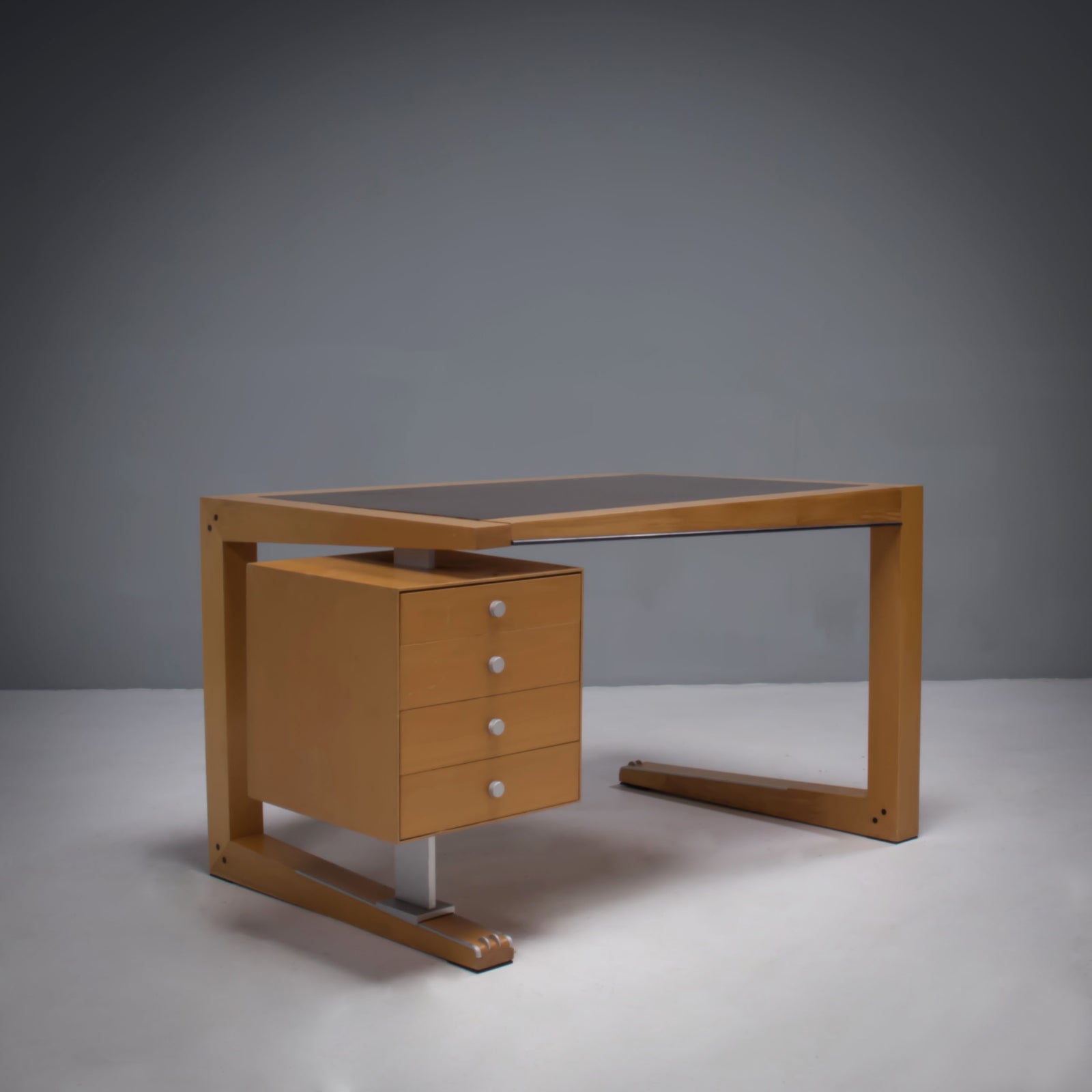 Massimo Scolari for Giorgetti Zeno Beech and Ebony Desk, 1990s - REHAUS - Massimo Scolari